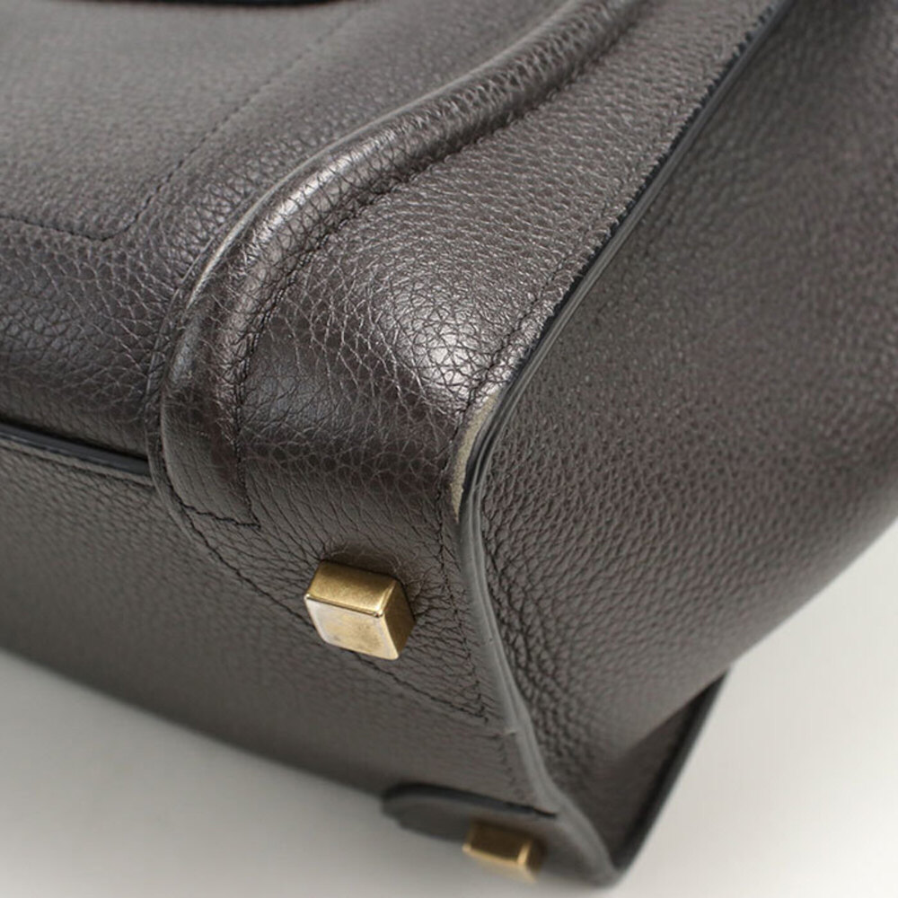 CELINE Celine Luggage Micro Tote Bag for Women, Black - Picture 4 of 9